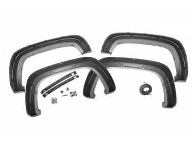 Rough Country Defender Fender Flares; Summit White (20-24 Silverado 3500 HD SRW)