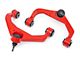 Rough Country Forged Upper Control Arms for 3.50-Inch Lift; Red (11-19 Silverado 3500 HD)