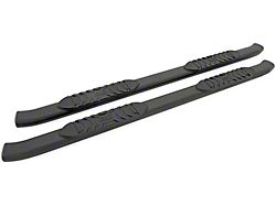 Rough Country Oval Nerf Side Step Bars; Black (20-24 Silverado 3500 HD Crew Cab)