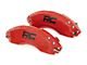 Rough Country Brake Caliper Covers; Red; Front and Rear (11-19 Silverado 3500 HD)