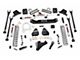 Rough Country 6-Inch 4-Link Suspension Lift Kit with V2 Monotube Shocks (17-22 4WD 6.7L Powerstroke F-250 Super Duty w/ 4-Inch Rear Axle & w/ Factory Overload Springs)