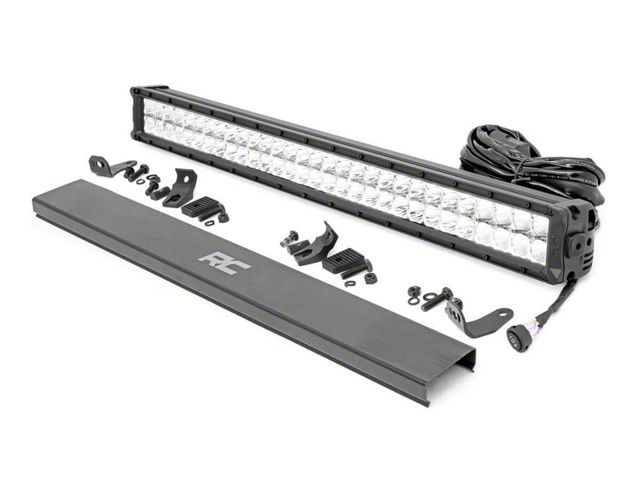 Rough Country 30-Inch Chrome Series White DRL LED Light Bar (Universal; Some Adaptation May Be Required)