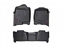 Rough Country Heavy Duty Front and Rear Floor Mats; Black (07-14 Tahoe w/ Front Bench Seat)