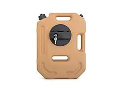 Rough Country Flat Fluid Container with Lockable Mount; Military Tan; 10-Liter