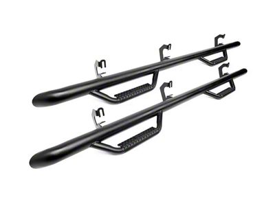 Rough Country Wheel to Wheel Nerf Side Step Bars; Black (09-14 F-150 SuperCrew w/ 5-1/2-Foot Bed)