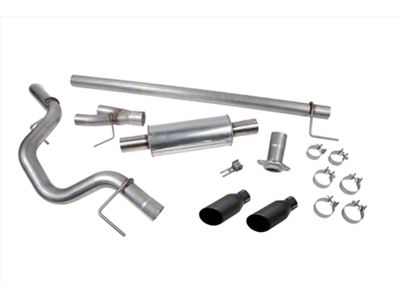 Roush Single Exhaust System with Black Tips; Side Exit (21-24 5.0L F-150, Excluding Tremor)