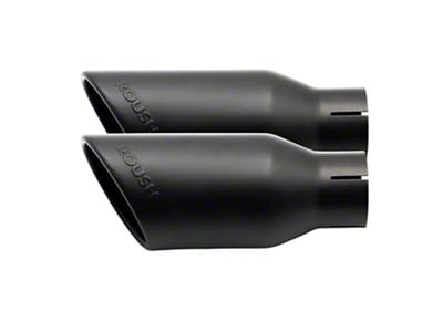 Roush Single Exhaust Tip; 4-Inch; Black (21-24 5.0L F-150)