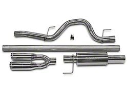 Roush Single Exhaust System with Polished Y-Pipe Tip; Rear Exit (11-14 6.2L F-150, Excluding Raptor)