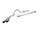 Roush Single Exhaust System with Black Y-Pipe Tip; Side Exit (11-14 6.2L F-150, Excluding Raptor)