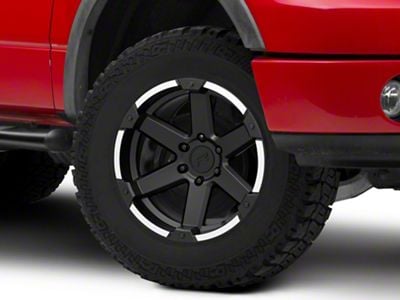 Rovos Wheels Danakil Matte Black with Machined Lip 6-Lug Wheel; 18x9; 0mm Offset (04-08 F-150)