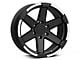 Rovos Wheels Danakil Matte Black with Machined Lip 6-Lug Wheel; 18x9; 0mm Offset (07-13 Sierra 1500)