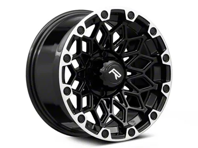 Rovos Wheels Guban Gloss Black Machined 6-Lug Wheel; 20x9; -6mm Offset (07-13 Sierra 1500)