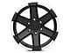 Rovos Wheels Danakil Matte Black with Machined Lip 6-Lug Wheel; 17x9; -6mm Offset (07-13 Silverado 1500)