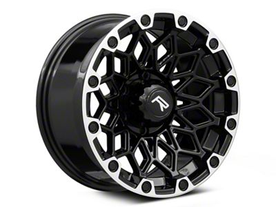 Rovos Wheels Guban Gloss Black Machined 6-Lug Wheel; 20x9; -6mm Offset (07-13 Silverado 1500)