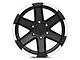 Rovos Wheels Danakil Matte Black with Machined Lip 6-Lug Wheel; 17x9; -6mm Offset (14-18 Sierra 1500)