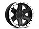 Rovos Wheels Tenere Matte Black with Machined Lip 6-Lug Wheel; 17x9; -15mm Offset (14-18 Sierra 1500)