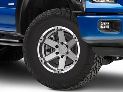 Rovos Wheels Danakil Charcoal with Machined Lip 6-Lug Wheel; 17x9; -6mm Offset (15-20 F-150)