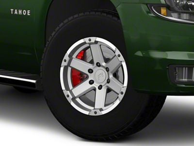 Rovos Wheels Danakil Charcoal with Machined Lip 6-Lug Wheel; 17x9; -6mm Offset (15-20 Tahoe)