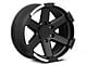 Rovos Wheels Danakil Matte Black with Machined Lip 6-Lug Wheel; 18x9; 0mm Offset (15-20 Tahoe)