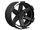 Rovos Wheels Danakil Matte Black with Machined Lip 6-Lug Wheel; 17x9; -6mm Offset (15-20 Yukon)