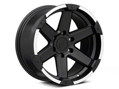 Rovos Wheels Danakil Matte Black with Machined Lip 6-Lug Wheel; 18x9; 0mm Offset (23-25 Canyon)