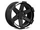 Rovos Wheels Danakil Matte Black with Machined Lip 6-Lug Wheel; 18x9; 0mm Offset (23-24 Canyon)