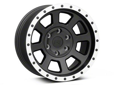 Rovos Wheels Kalahari Matte Black with Machined Lip 6-Lug Wheel; 17x9; -6mm Offset (23-25 Canyon)