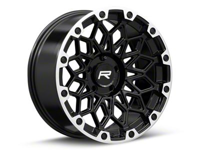 Rovos Wheels Guban Gloss Black Machined 5-Lug Wheel; 20x9; -6mm Offset (05-11 Dakota)