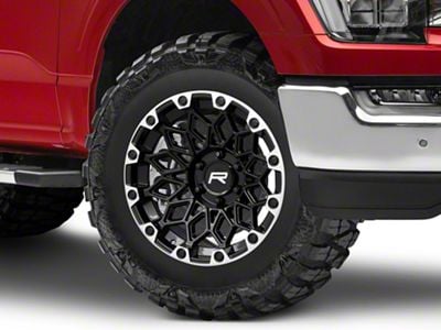 Rovos Wheels Guban Gloss Black Machined 6-Lug Wheel; 18x9; -6mm Offset (21-25 F-150)