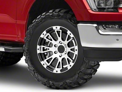 Rovos Wheels Karoo Gloss Black with Machined Lip 6-Lug Wheel; 17x9; -6mm Offset (21-25 F-150)