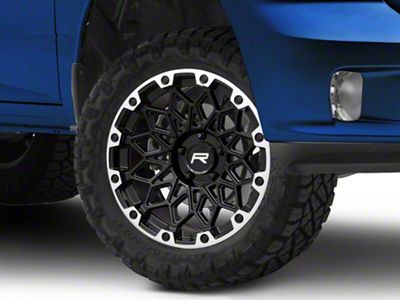 Rovos Wheels Guban Gloss Black Machined 5-Lug Wheel; 20x9; -6mm Offset (09-18 RAM 1500)