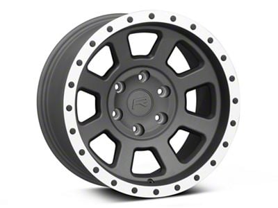 Rovos Wheels Kalahari Charcoal with Machined Lip 6-Lug Wheel; 17x9; -6mm Offset (21-24 Tahoe)