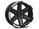 Rovos Wheels Danakil Matte Black with Machined Lip 6-Lug Wheel; 17x9; -6mm Offset (21-24 Yukon)