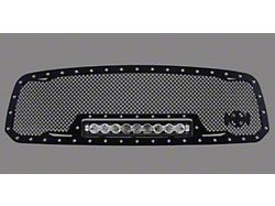 Royalty Core RC1X Incredible LED Upper Grille Insert; Gloss Black (19-24 RAM 1500 Laramie Longhorn, Limited)