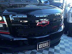 Royalty Core RC1 Classic Upper Grille Insert; Gloss Black (15-20 Tahoe)