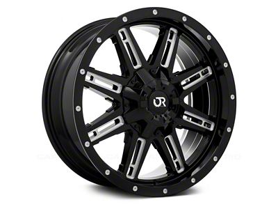 RTX Offroad Wheels Ravine Black Milled 8-Lug Wheel; 18x9; 10mm Offset (01-06 Sierra 2500 HD)