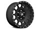 RTX Offroad Wheels Baja Satin Black with Milled Rivets 6-Lug Wheel; 17x9; 0mm Offset (07-13 Sierra 1500)