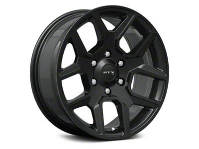 RTX Offroad Wheels Dallas Satin Black 6-Lug Wheel; 18x8; 18mm Offset (07-13 Sierra 1500)