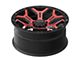 RTX Offroad Wheels Goliath Gloss Black Machined Red Spokes 6-Lug Wheel; 18x9; 0mm Offset (07-13 Sierra 1500)