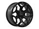 RTX Offroad Wheels Goliath Satin Black with Milled Rivets 6-Lug Wheel; 17x9; 0mm Offset (07-13 Sierra 1500)