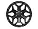 RTX Offroad Wheels Goliath Satin Black with Milled Rivets 6-Lug Wheel; 17x9; 0mm Offset (07-13 Sierra 1500)