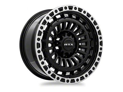 RTX Offroad Wheels Moab Gloss Black Machined 6-Lug Wheel; 17x9; 0mm Offset (07-13 Sierra 1500)