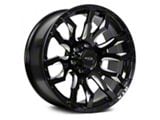 RTX Offroad Wheels Patton Gloss Black Milled Spoke 6-Lug Wheel; 20x9; 10mm Offset (07-13 Sierra 1500)