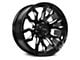 RTX Offroad Wheels Patton Gloss Black Milled Spoke 6-Lug Wheel; 20x9; 10mm Offset (07-13 Sierra 1500)