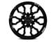 RTX Offroad Wheels Patton Gloss Black Milled Spoke 6-Lug Wheel; 20x9; 10mm Offset (07-13 Sierra 1500)