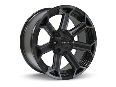 RTX Offroad Wheels Peak Black Machined Gray 6-Lug Wheel; 20x10; -18mm Offset (07-13 Sierra 1500)