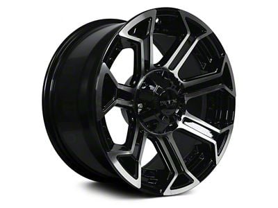 RTX Offroad Wheels Peak Gloss Black Machined 6-Lug Wheel; 22x10; -18mm Offset (07-13 Sierra 1500)