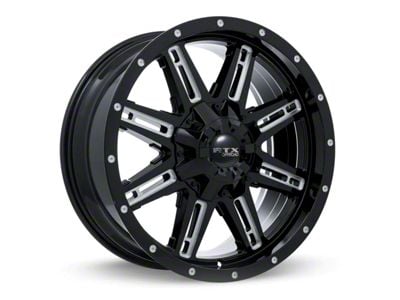 RTX Offroad Wheels Ravine Black Milled 6-Lug Wheel; 18x9; 10mm Offset (07-13 Sierra 1500)