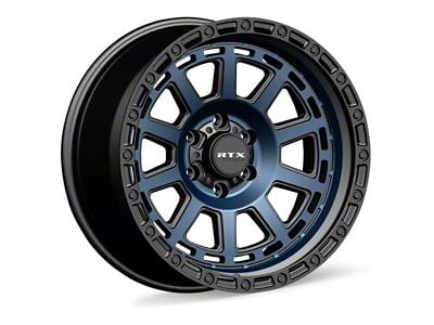 RTX Offroad Wheels Titan Midnight Blue with Black Lip 6-Lug Wheel; 18x9; 0mm Offset (07-13 Sierra 1500)