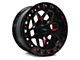 RTX Offroad Wheels Zion Black Milled Red 6-Lug Wheel; 17x9; 0mm Offset (07-13 Sierra 1500)